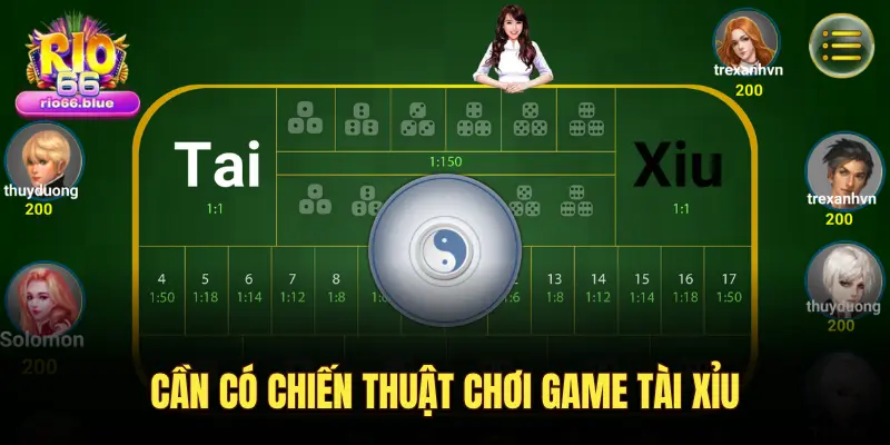 CẦN CÓ CHIẾN THUẬT CHƠI GAME TÀI XỈU