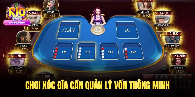 Xóc đĩa Rio66: Kinh nghiệm chơi từ cao thủ 10 năm kinh nghiệm 3 CHƠI XÓC ĐĨA CẦN QUẢN LÝ VỐN THÔNG MINH