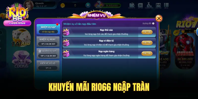 KHUYẾN MÃI RIO66 NGẬP TRÀN